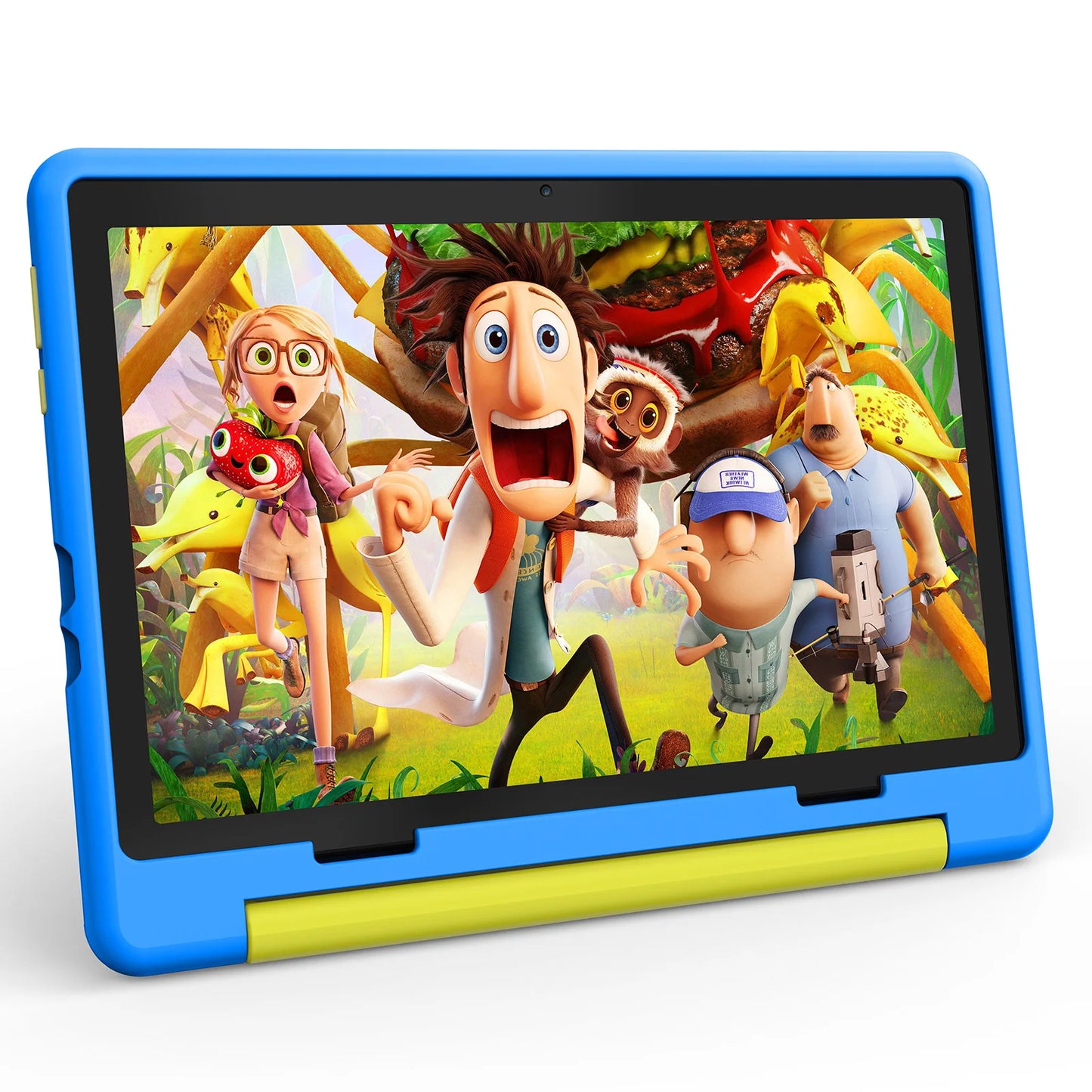 Tablette enfant KT1016 10,1 pouces Android 14 Quad Core 8 Go RAM 64 Go ROM 1 To extensible WiFi Bluetooth Cadeau enfant Logiciel PC Pad