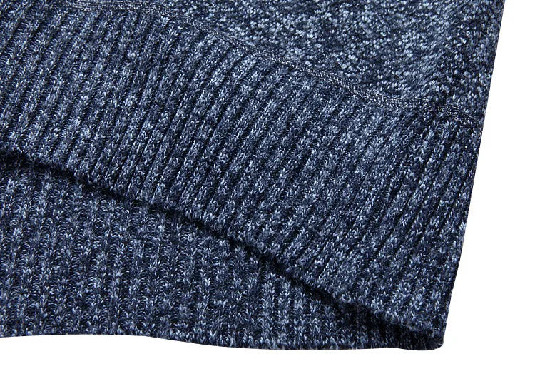 Winter Thick Men's Knitted Sweater Coat Off White Long Sleeve Cardigan Fleece Full Zip Male Causal Plus Size Clothing for Autumn