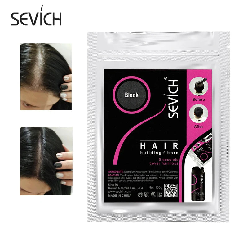 Blender Conceal Styling Fiber Poudres capillaires Anti-perte Fibres capillaires Kératine Extension de cils 100 g Noir 10 couleurs