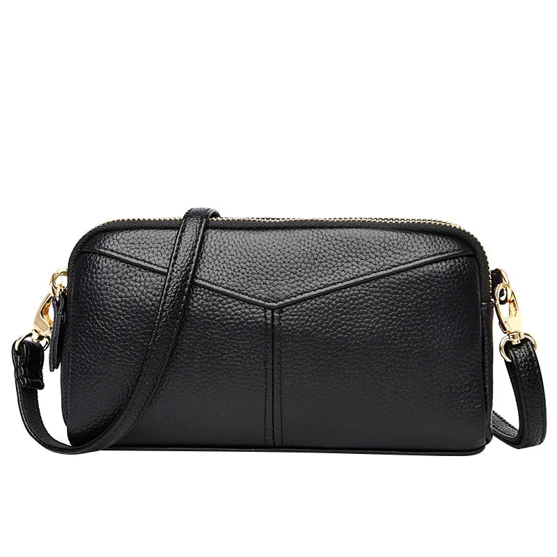 Title / Titre
EN: Genuine Leather Women’s Tote Shoulder Bag – Solid Color Clutch Handbag
FR: Sac à main en cuir véritable pour femme – Cabas bandoulière uni