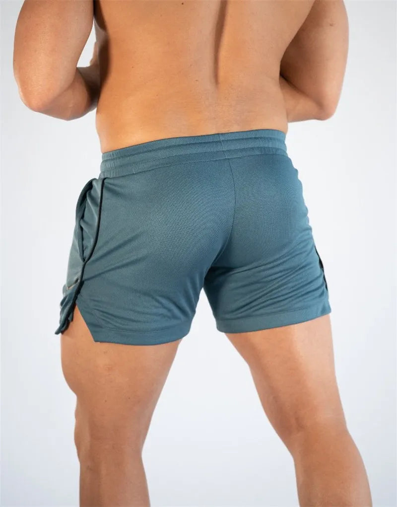 GITF Men's Quick-Drying Compression Running Shorts Grid Pattern Gym Training Sports /GITF – short de course à Compression à séchage rapide pour hommes