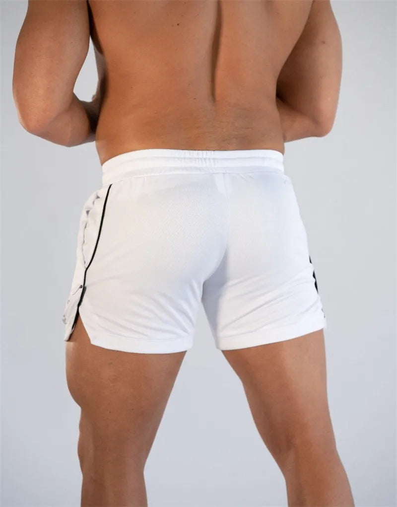GITF Men's Quick-Drying Compression Running Shorts Grid Pattern Gym Training Sports /GITF – short de course à Compression à séchage rapide pour hommes