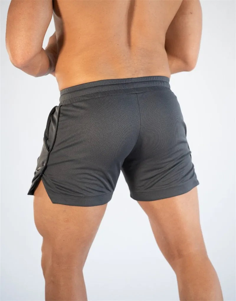 GITF Men's Quick-Drying Compression Running Shorts Grid Pattern Gym Training Sports /GITF – short de course à Compression à séchage rapide pour hommes