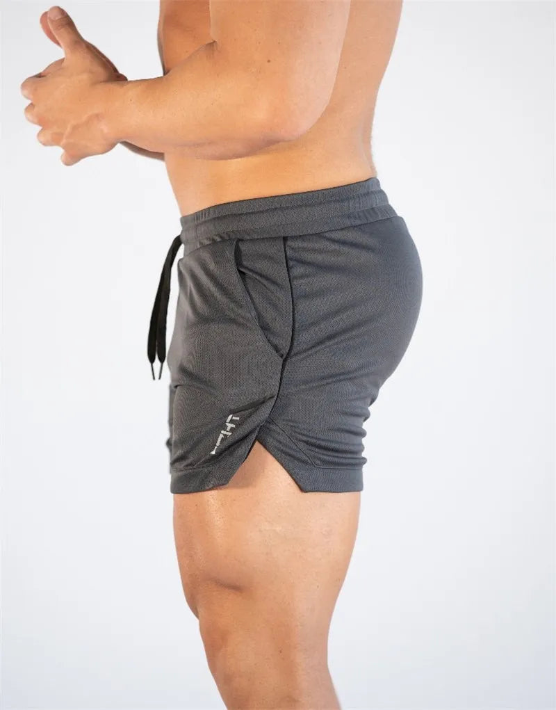 GITF Men's Quick-Drying Compression Running Shorts Grid Pattern Gym Training Sports /GITF – short de course à Compression à séchage rapide pour hommes