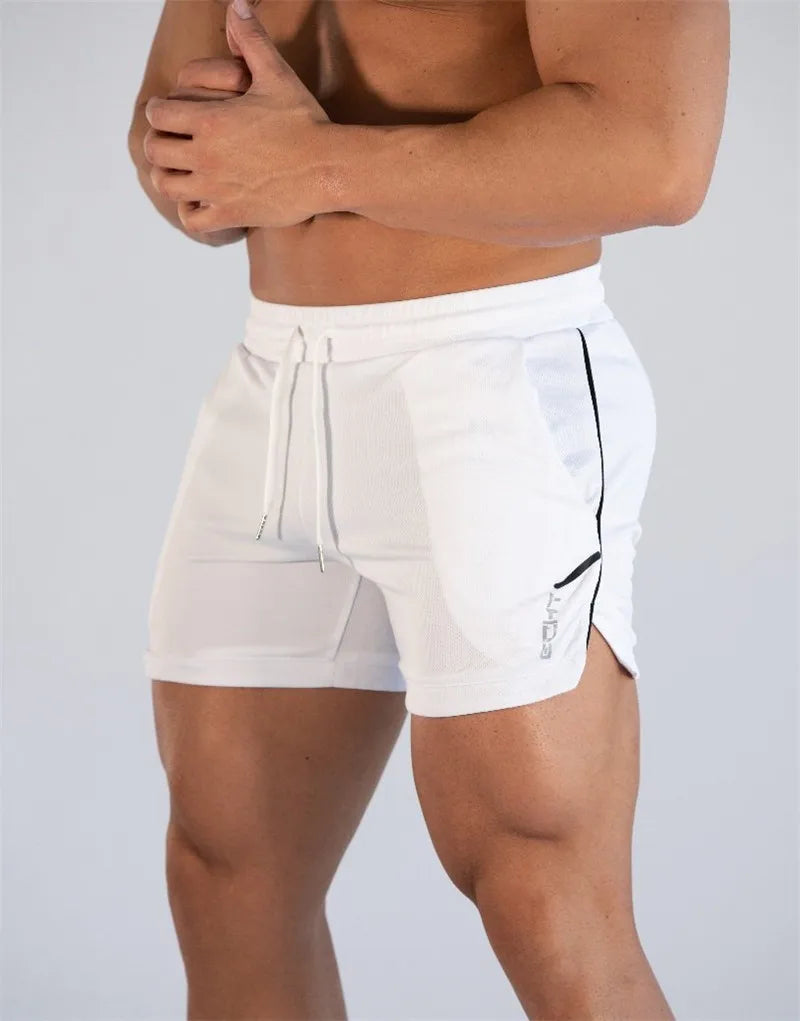 GITF Men's Quick-Drying Compression Running Shorts Grid Pattern Gym Training Sports /GITF – short de course à Compression à séchage rapide pour hommes