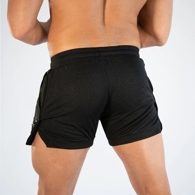 GITF Men's Quick-Drying Compression Running Shorts Grid Pattern Gym Training Sports /GITF – short de course à Compression à séchage rapide pour hommes