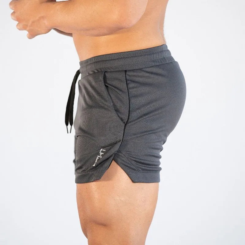 GITF Men's Quick-Drying Compression Running Shorts Grid Pattern Gym Training Sports /GITF – short de course à Compression à séchage rapide pour hommes