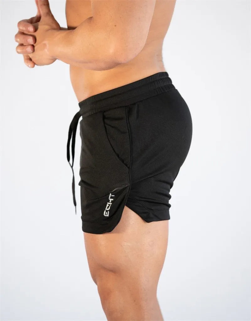 GITF Men's Quick-Drying Compression Running Shorts Grid Pattern Gym Training Sports /GITF – short de course à Compression à séchage rapide pour hommes