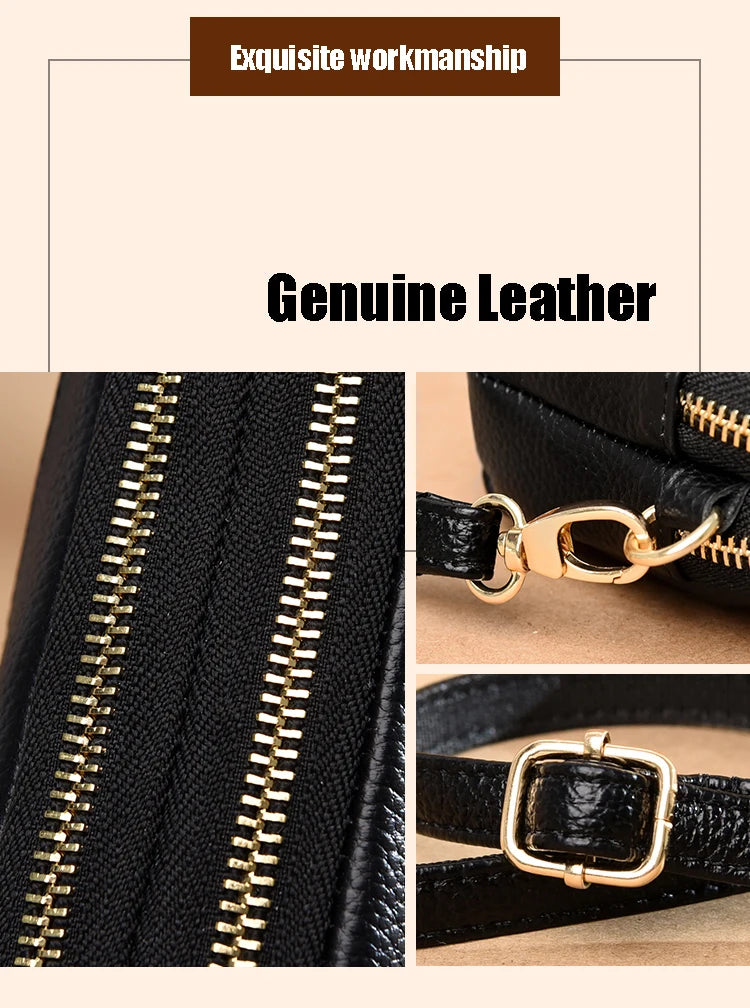 Title / Titre
EN: Genuine Leather Women’s Tote Shoulder Bag – Solid Color Clutch Handbag
FR: Sac à main en cuir véritable pour femme – Cabas bandoulière uni