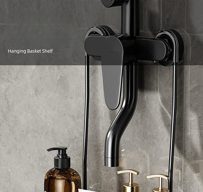 Convenient Toilet Shower Rack with No Drilling Installation Bathroom Storage Basket for Shower Room and Bath Products