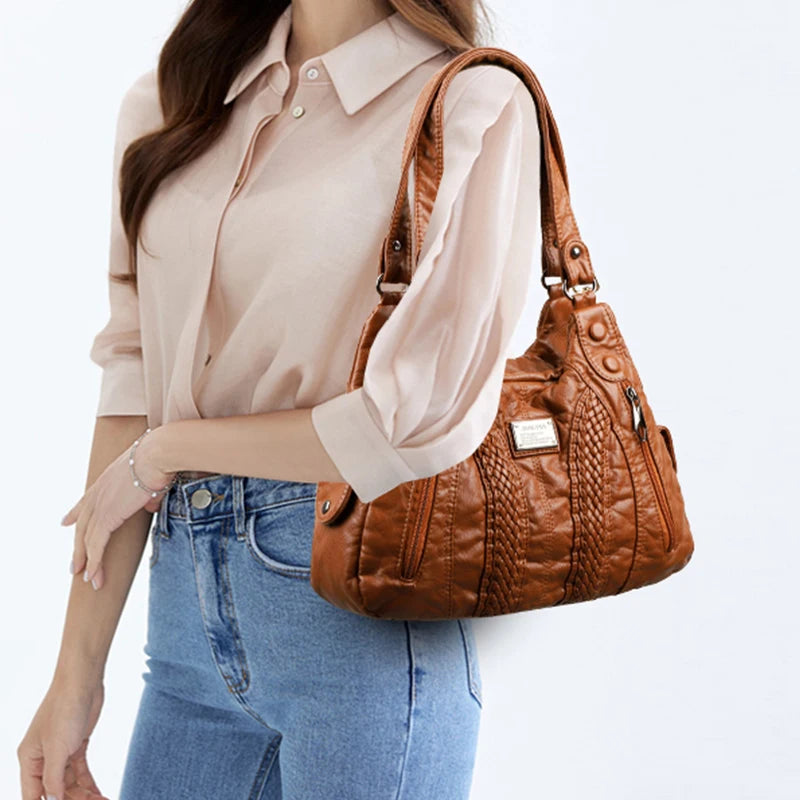 Title / Titre
EN: Women’s Retro Convertible Crossbody Bag – Large Capacity Shoulder & Handbag
FR: Sac bandoulière rétro convertible pour femme – Grande capacité, porté main ou épaule