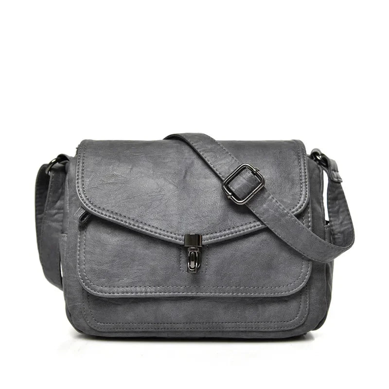 Title / Titre
EN: Women’s Retro Leather Handbag – High-Quality Multi-Pocket Shoulder Bag
FR: Sac à main rétro en cuir pour femme – Sac épaule multi-poches de haute qualité