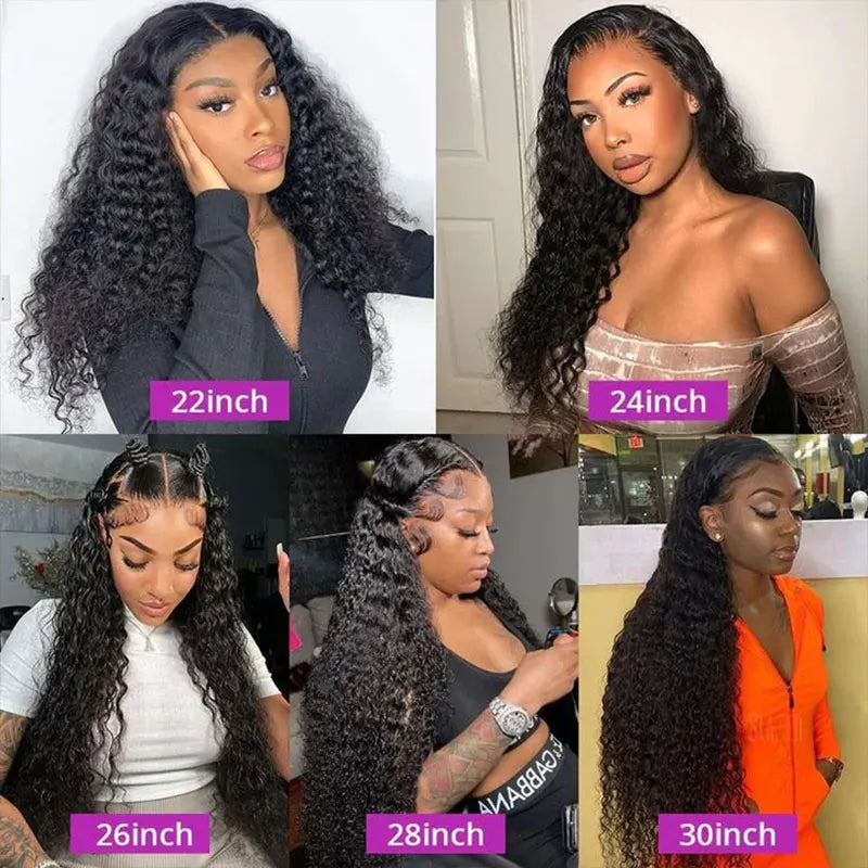Perruques de cheveux humains bouclés pour les femmes vague d'eau dentelle avant perruque 13x4 13x6 dentelle frontale vague profonde perruque 100% cheveux humains Hd Lace Wigs/perruque femme bouclée en cheveux humain - lace Front HD 100% Naturel