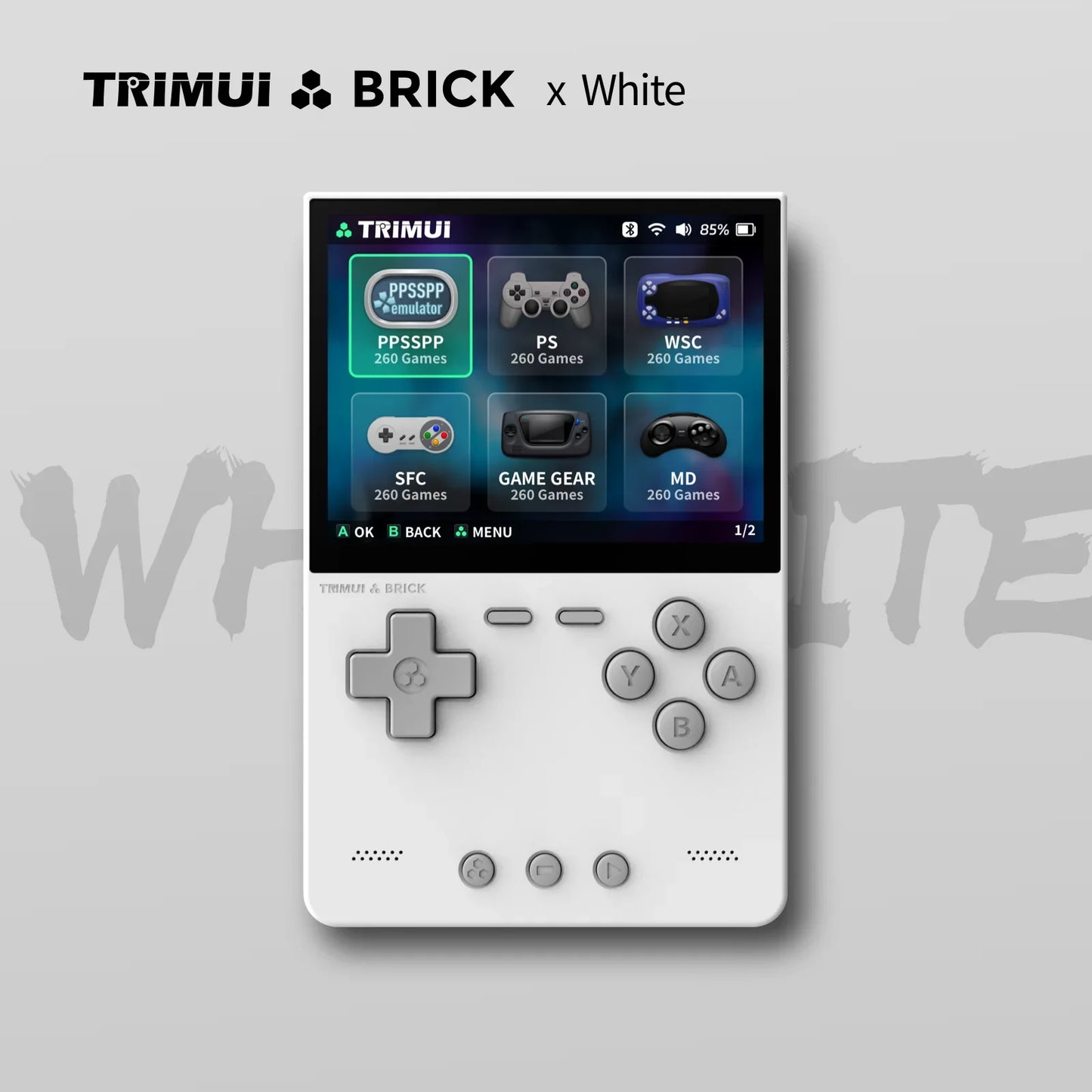 Console de jeu portable Trimui Brick, lecteur de jeux vidéo open source, éclairage d'ambiance arrière, écran IPS HD de 3,2 pouces, cadeaux
