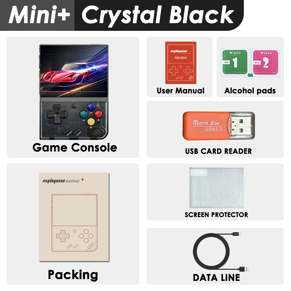 Console de jeu portable rétro MIYOO Mini Plus V2 Mini+, écran IPS, système Linux, cadeau pour enfants