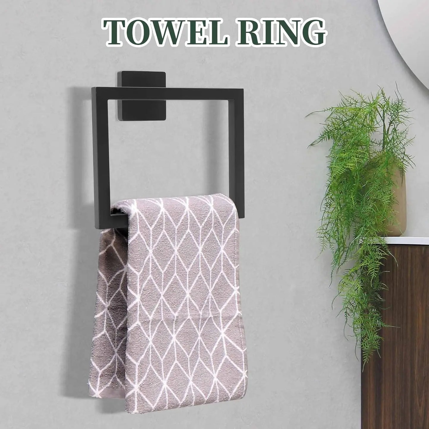 5 Pcs Bathroom Hardware Accessories Set Bathroom Towel Bar Set Bathroom Hardware Towel Holder Towel Racks Bathroom Wall Mounted
