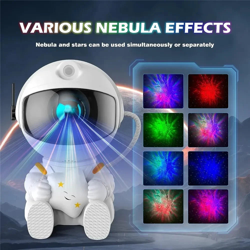 Galaxy Star Astronaut LED Night Light Projector Starry Sky Lamp Children's Room Decorative Lighting Gift
