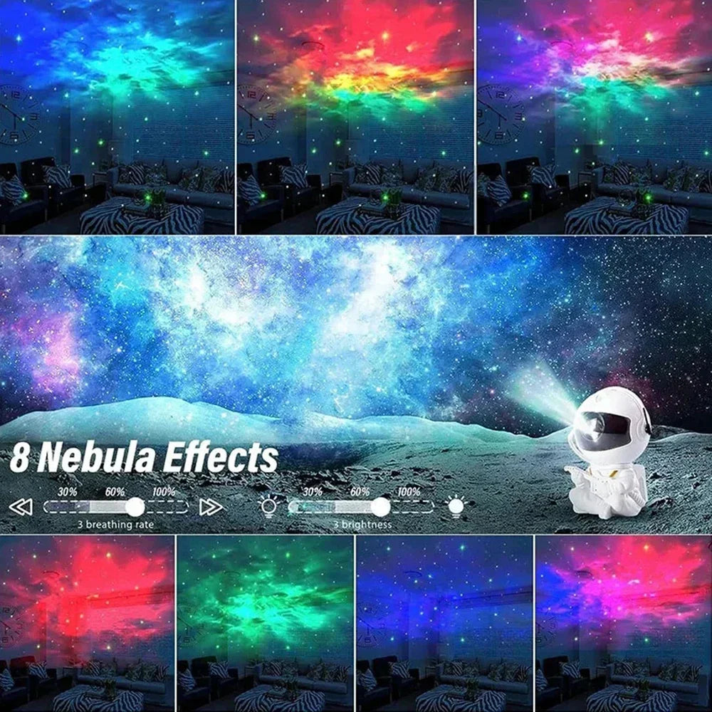 Galaxy Star Astronaut LED Night Light Projector Starry Sky Lamp Children's Room Decorative Lighting Gift