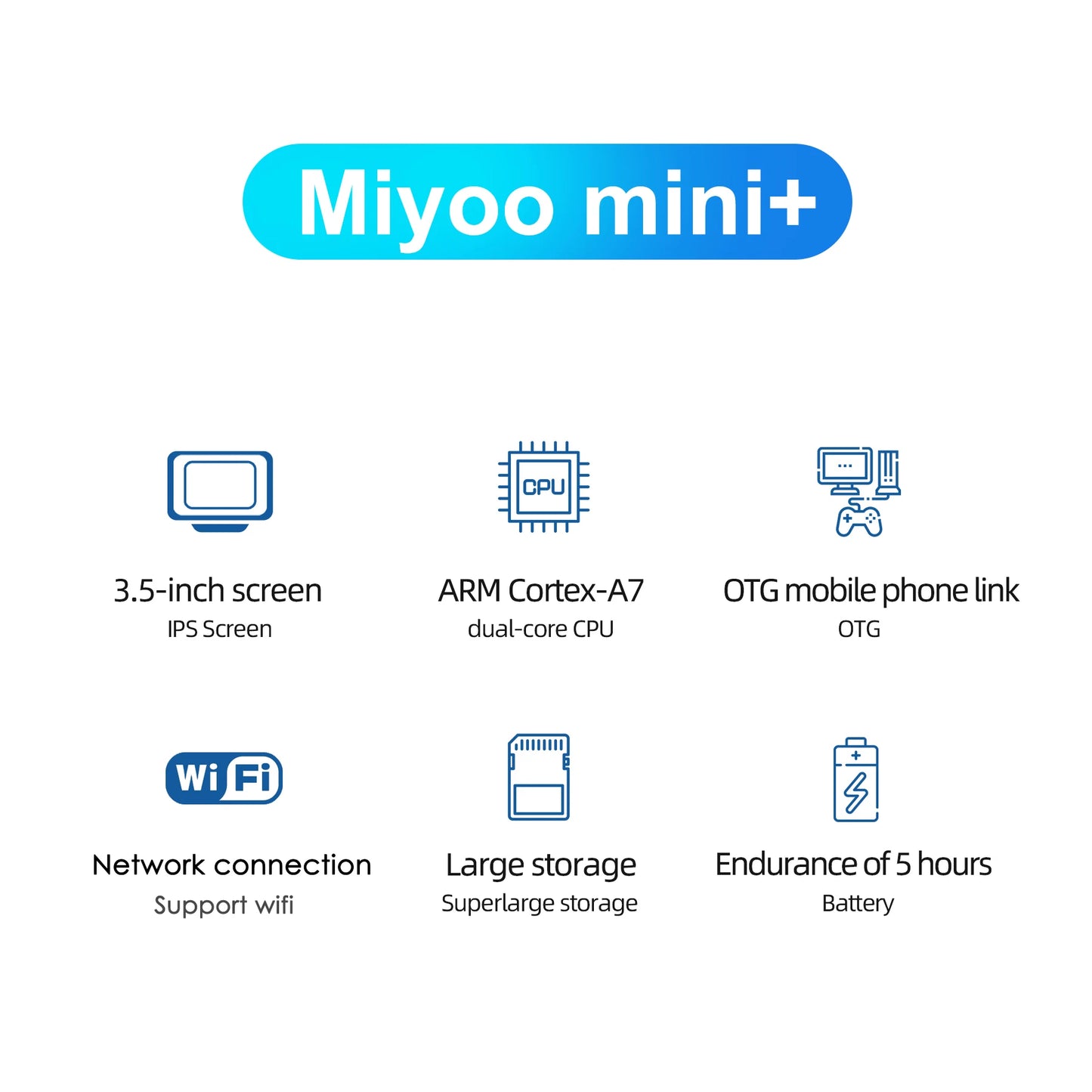 Console de jeu portable rétro MIYOO Mini Plus V2 Mini+, écran IPS, système Linux, cadeau pour enfants