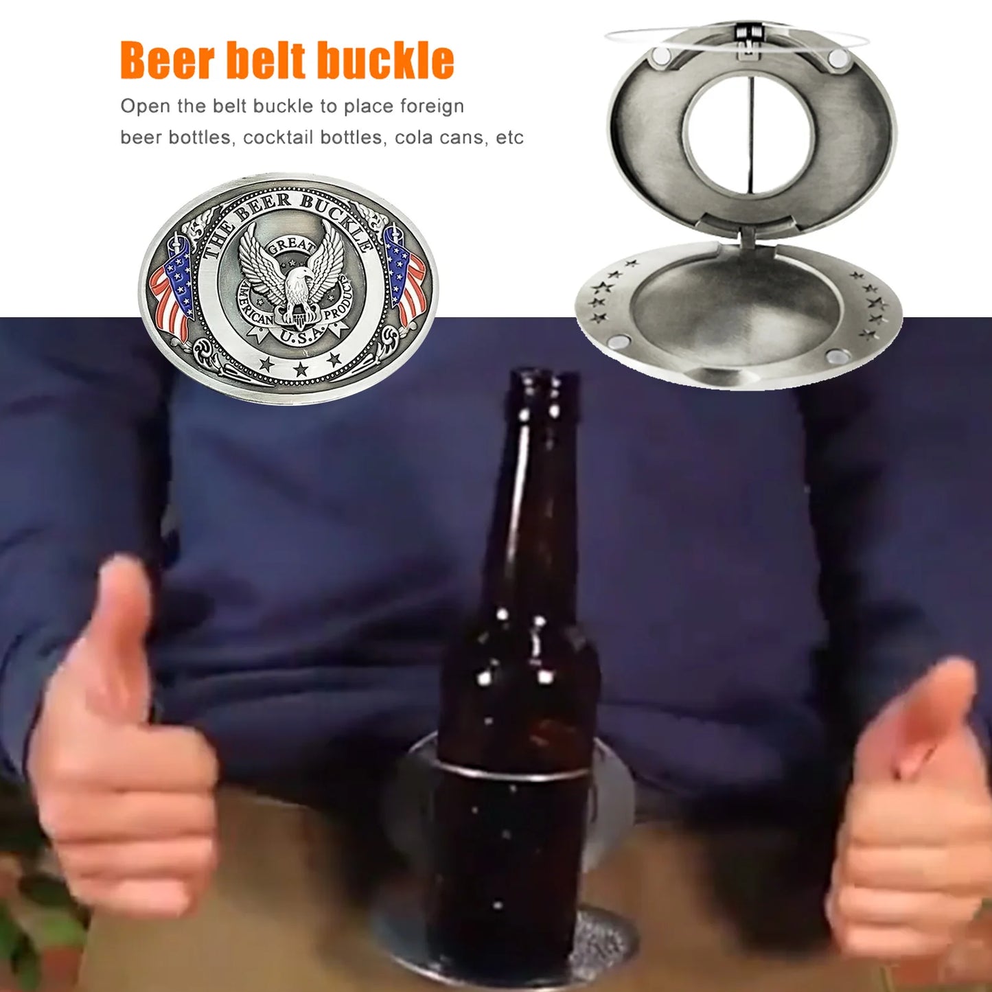 Boucle de ceinture porte-bière portable, mains libres, pour plateau de bière, porte-gobelet, sangle détachable, pour pique-nique, fête, barbecue, camping