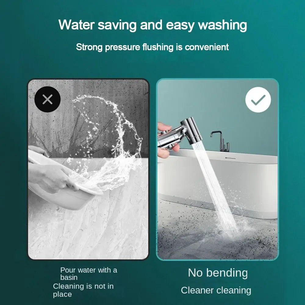 Multi-functional Protable Handheld Bidet Sprayer Toilet Closet Shattaff Shower Bathroom Sprayer Shower Head Bath Accessories