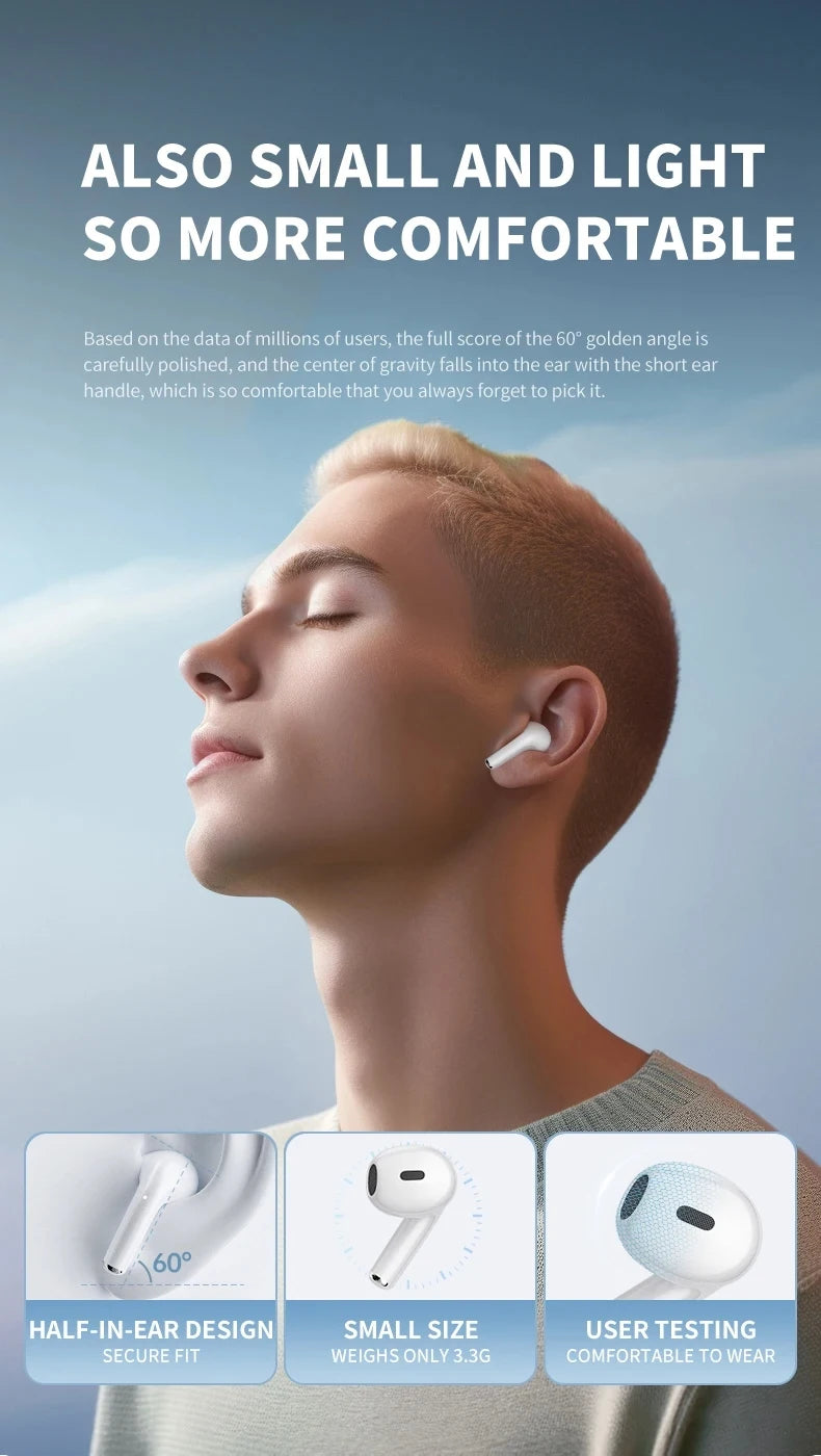 Xiaomi A6 pro TWS Bluetooth 5.3 Earphones Wireless Earbuds with Touch Control Noise Reduction Hi-Fi HD Stereo Sports Headset