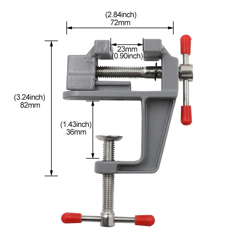 Mini Aluminium Alloy Bench Vise Multi-functional Table Clamp Screw Vise for DIY Craft Mold Repair Fixed Tool/ mini aEtau de table en aluminium