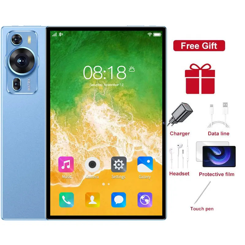 Nouvelle tablette P60 Pro 10,1 pouces, écran HD, 5G, double SIM, Android 14, pour enfants, batterie de 20 000 mAh, avec clavier et ordinateur portable