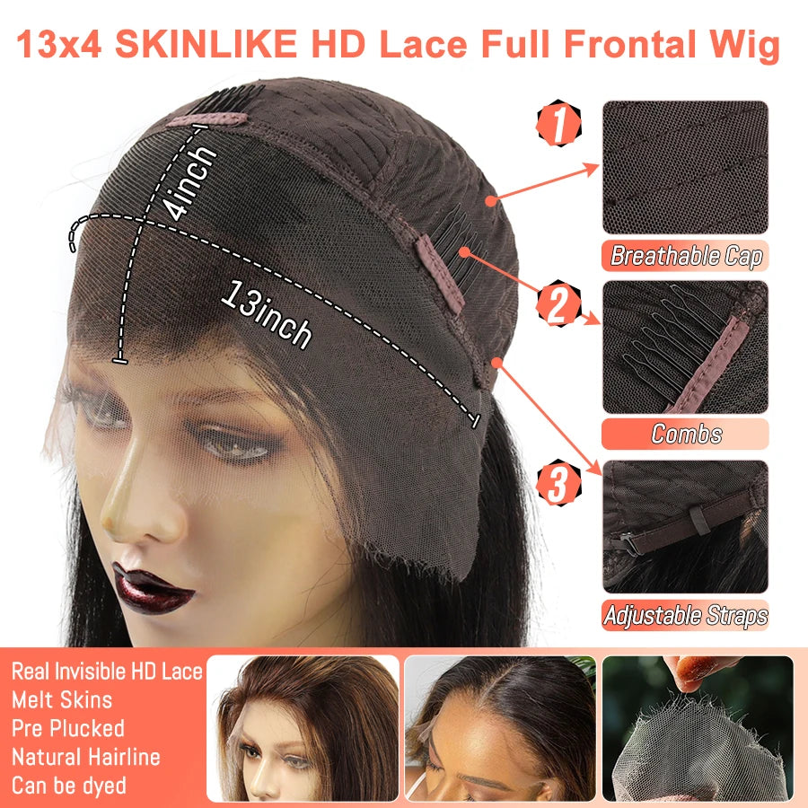 Title / Titre
EN: 180% Density Short Straight Pixie Cut Wig – HD Lace Frontal, 100% Human Hair
FR: Perruque courte coupe Pixie lisse densité 180 % – Lace frontal HD, cheveux 100 % humains