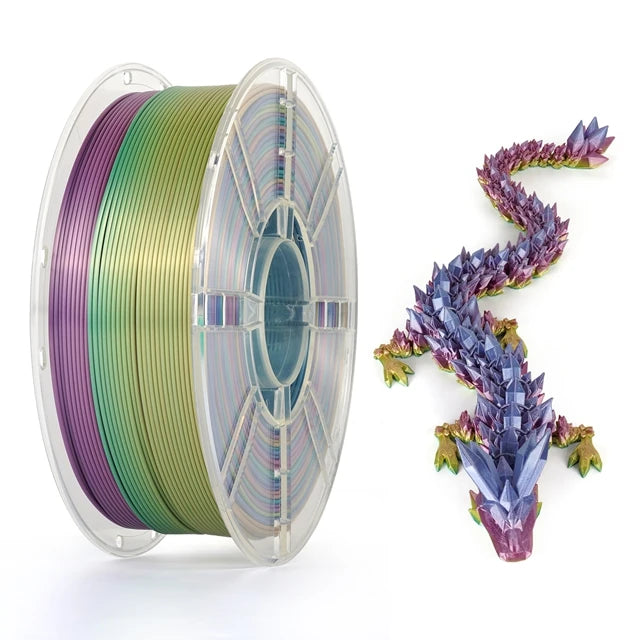 KINGROON Filament d'imprimante 3D couleur PLA soie arc-en-ciel multicolore dégradé consommables d'impression 1,75 mm bobine en plastique 1 kg