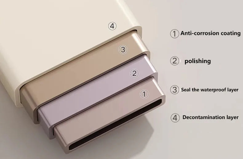 Bathroom Accessories Space Aluminum Suction Towel Rack Wall-mounted Perforation-free Storage Rack Double Pole