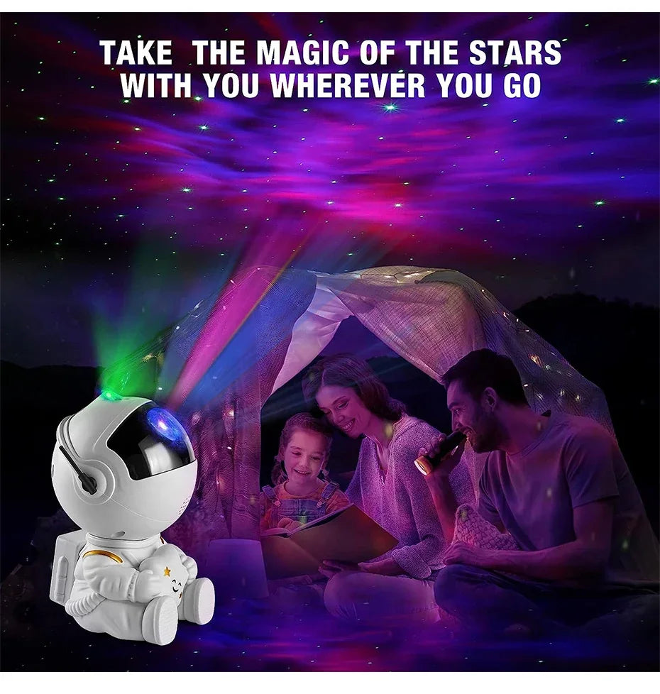 Galaxy Star Astronaut LED Night Light Projector Starry Sky Lamp Children's Room Decorative Lighting Gift