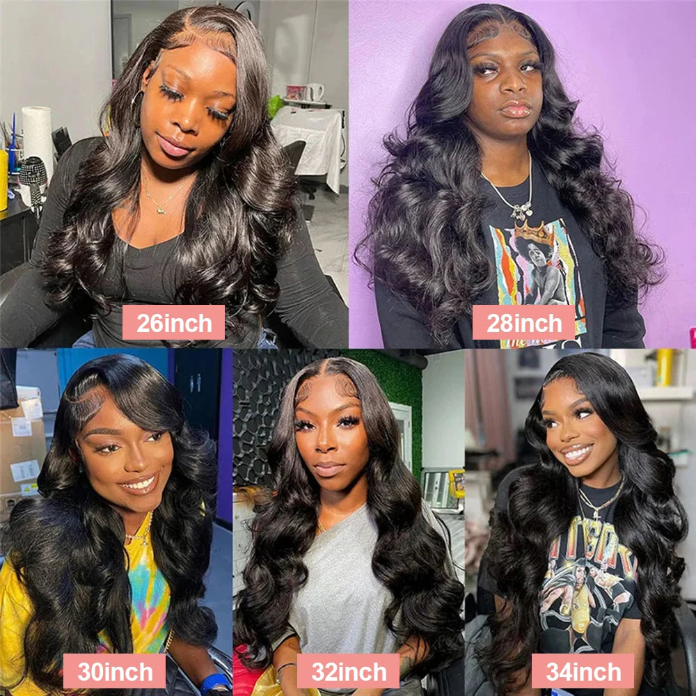 30 40 Inch Body Wave Lace Front Wig 13x4 13x6 Lace Frontal Human Hair Wigs Brazilian Water Wave Hd Lace Frontal Wigs For Women