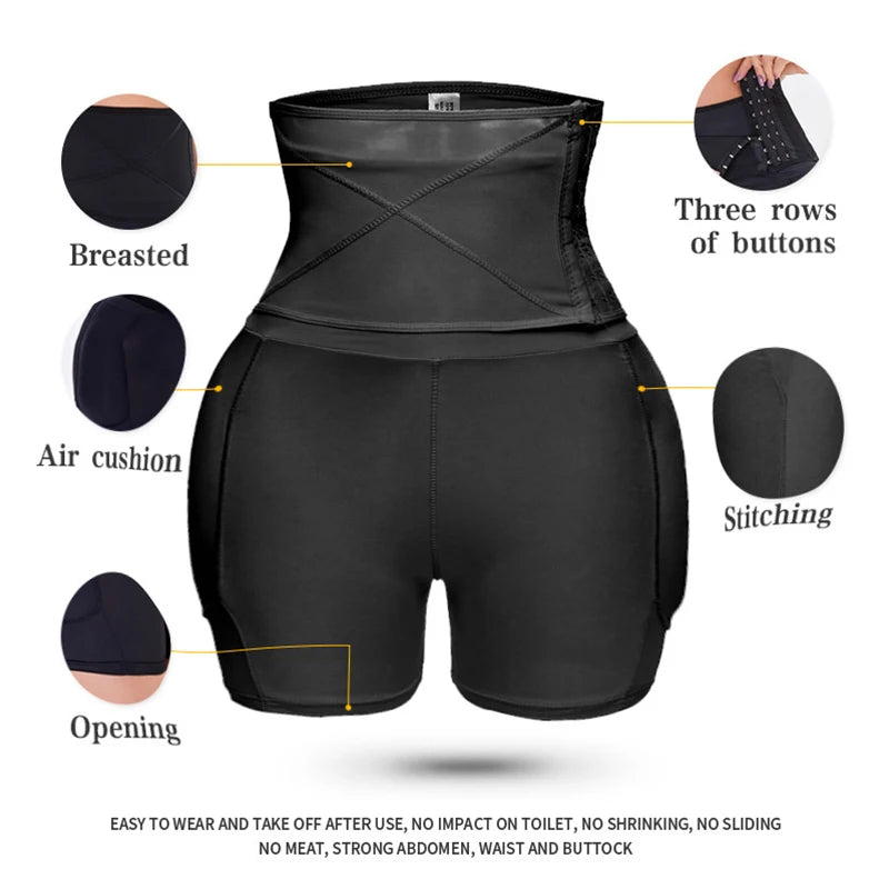 AfruliA 5XL 6XL Padded Fake Buttock Hip Enhancer Sexy Butt Lifter Shapewear Slim Waist Trainer Women Dress Underwear Body Shaper