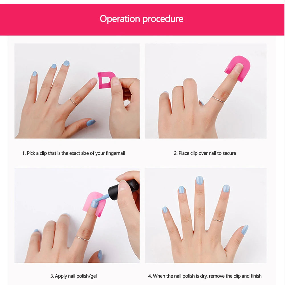 LULAA Nail Polish Guard Soft Shield Cuticle Protector French Stamp Painting Tool for Women Spill-Proof Manicure Skin Protector Nail Art Tools Set