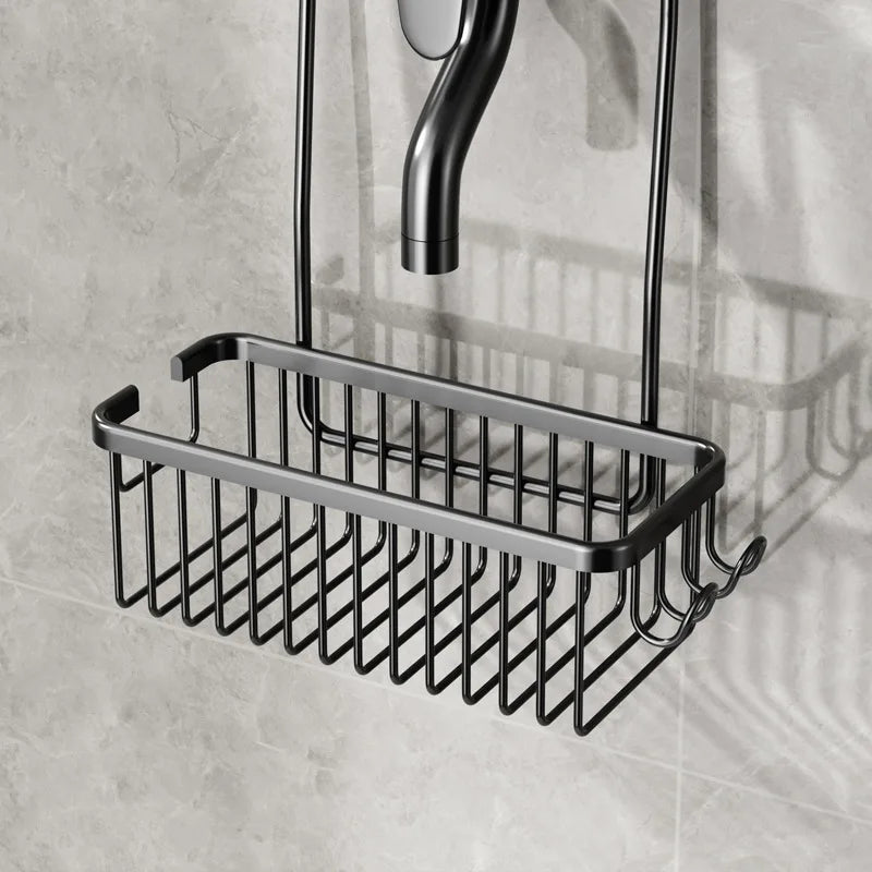 Convenient Toilet Shower Rack with No Drilling Installation Bathroom Storage Basket for Shower Room and Bath Products