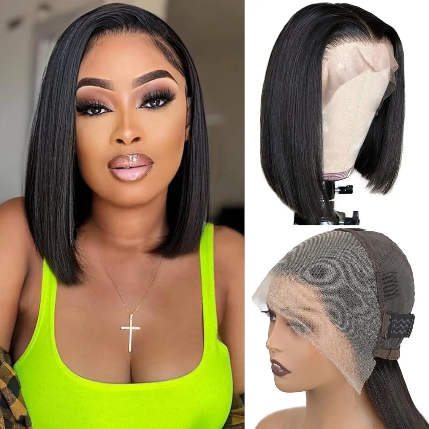 ---
Titre (EN/FR)
EN: 13x4 Bob Wig Lace Front – Peruvian Human Hair, Reddish Brown #33, Straight Style, 150% Density
FR: Perruque Bob 13x4 Lace Front – Cheveux Humains Péruviens, Brun Roussâtre #33, Lisse, Densité 150