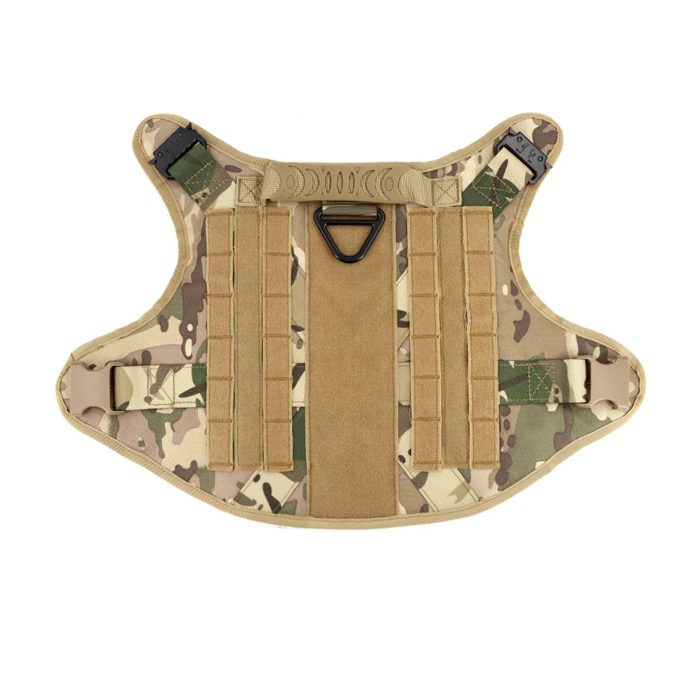 Harnais militaire pour grand chien, collier, laisse, sacs, patchs, gilets d'entraînement pour animaux de compagnie Malinois, harnais tactique pour chiens, accessoires