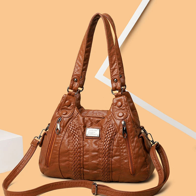 Title / Titre
EN: Women’s Retro Convertible Crossbody Bag – Large Capacity Shoulder & Handbag
FR: Sac bandoulière rétro convertible pour femme – Grande capacité, porté main ou épaule