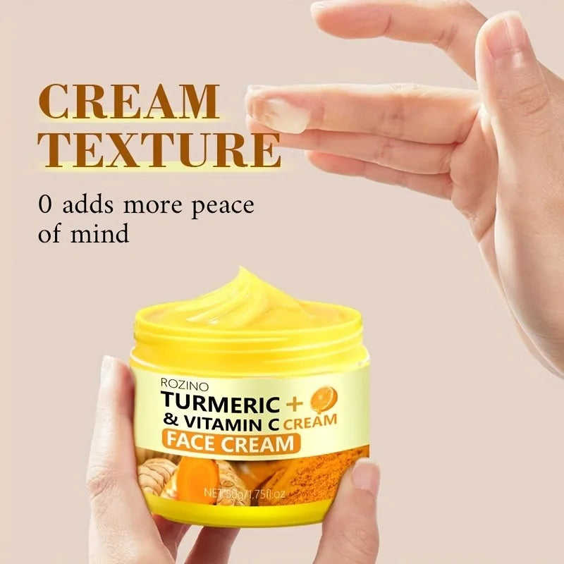 Title / Titre
EN: Turmeric & Vitamin C Face Cream – Brightening, Anti-Aging, Moisturizing
FR: Crème visage au curcuma et vitamine C – Éclat, anti-âge, hydratante