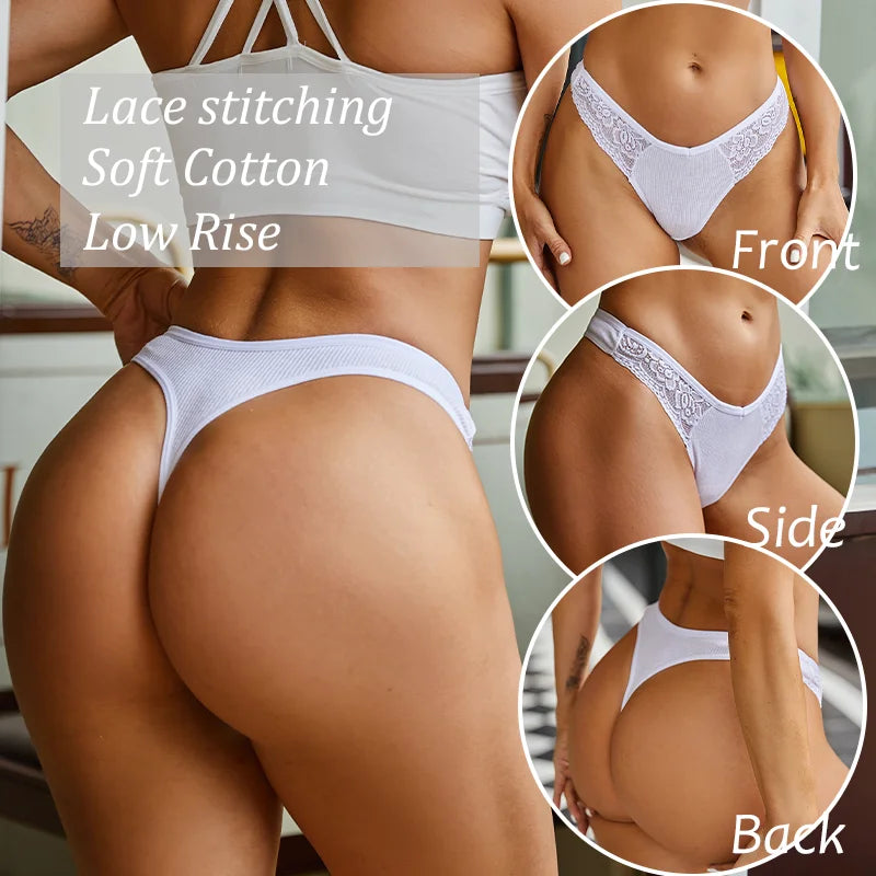 Women Cotton G-string Lingerie Sexy Lace Panties Thongs Femme Underwear Sexy Pantys Underpant Lingerie Lace Intimates S-XL