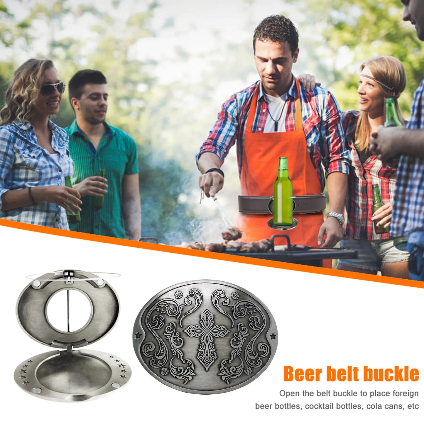 Boucle de ceinture porte-bière portable, mains libres, pour plateau de bière, porte-gobelet, sangle détachable, pour pique-nique, fête, barbecue, camping
