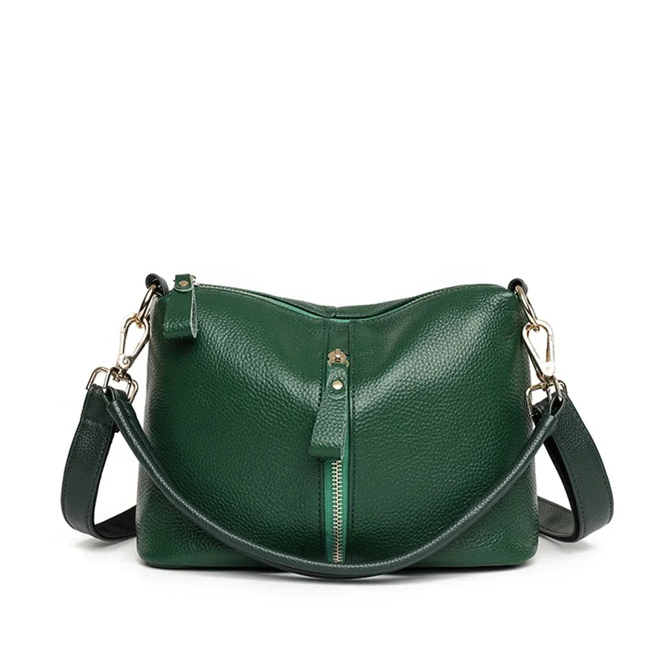 Title / Titre
EN: Luxury Genuine Leather Tote Bag – Women’s Soft Cowhide Shoulder & Crossbody Bag
FR: Sac cabas en cuir véritable de luxe – Femme, cuir souple, porté épaule et bandoulière