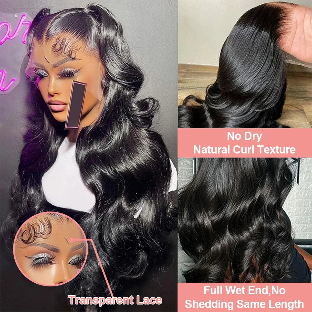30 40 Inch Body Wave Lace Front Wig 13x4 13x6 Lace Frontal Human Hair Wigs Brazilian Water Wave Hd Lace Frontal Wigs For Women