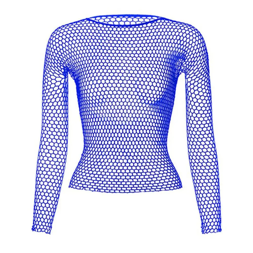 Women Sexy Lingerie Costumes Bodystocking Night Dress Nightwear Hollow Out Fishnet Long Sleeve Tops Base Tanks Underwear/ Robe de nuit