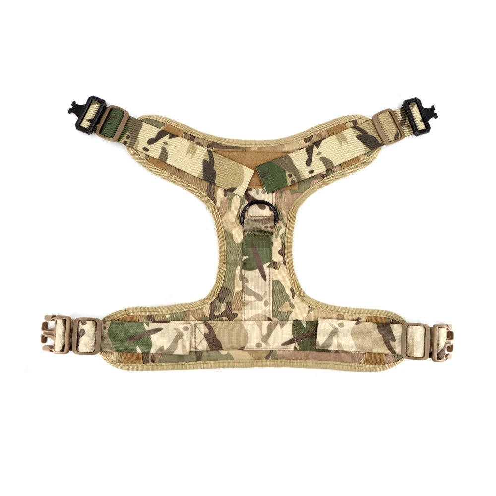 Harnais militaire pour grand chien, collier, laisse, sacs, patchs, gilets d'entraînement pour animaux de compagnie Malinois, harnais tactique pour chiens, accessoires