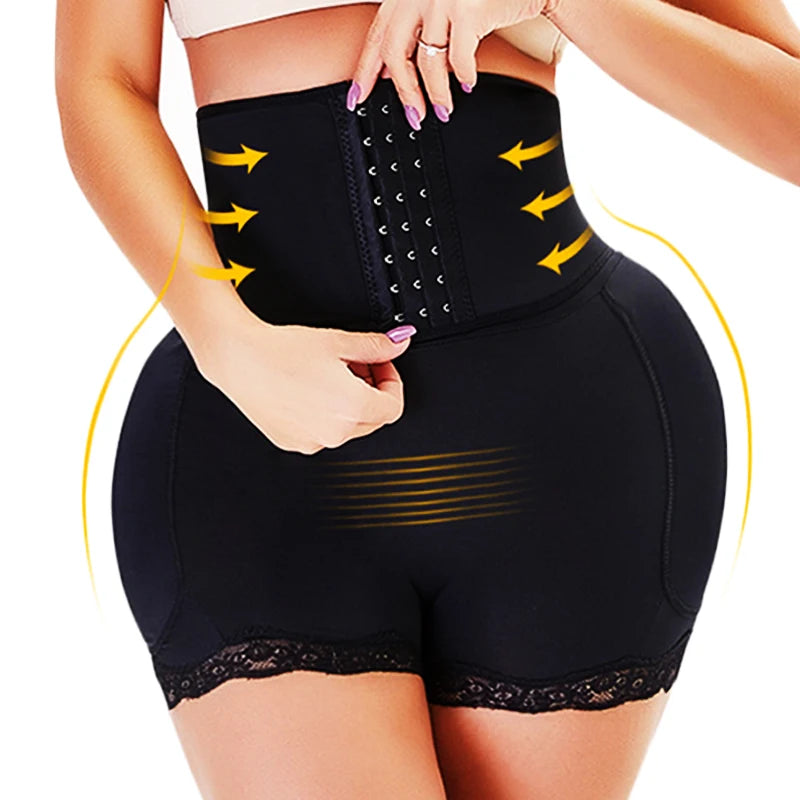 AfruliA 5XL 6XL Padded Fake Buttock Hip Enhancer Sexy Butt Lifter Shapewear Slim Waist Trainer Women Dress Underwear Body Shaper