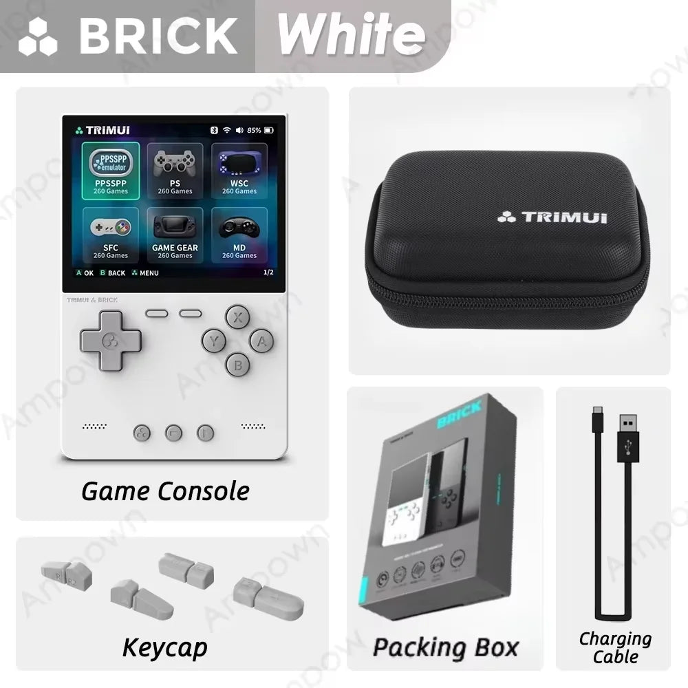 Console de jeu portable Trimui Brick, lecteur de jeux vidéo open source, éclairage d'ambiance arrière, écran IPS HD de 3,2 pouces, cadeaux