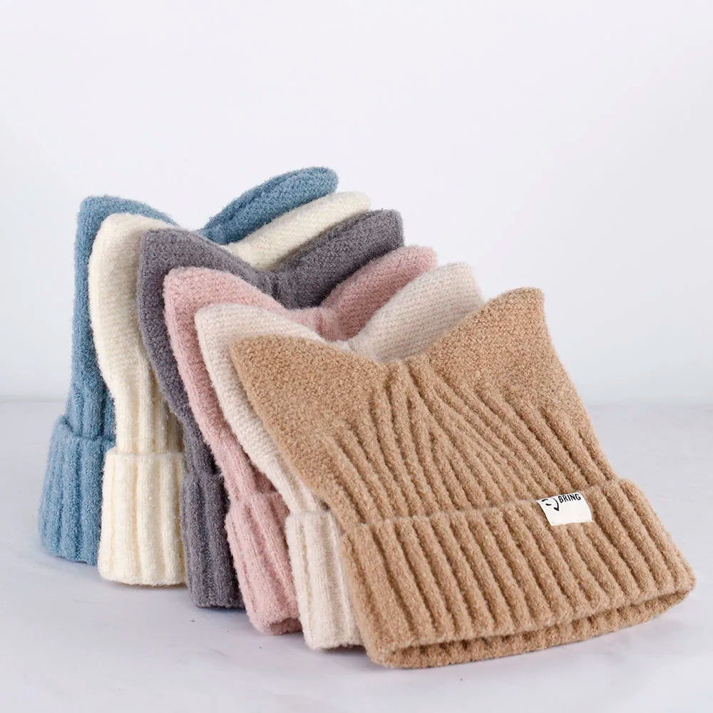 adventure time caps for men Balaclava Beanie Rabbit Ear Hat Hat winter women's winter accessories fun hat Butterfly Pullover Hat