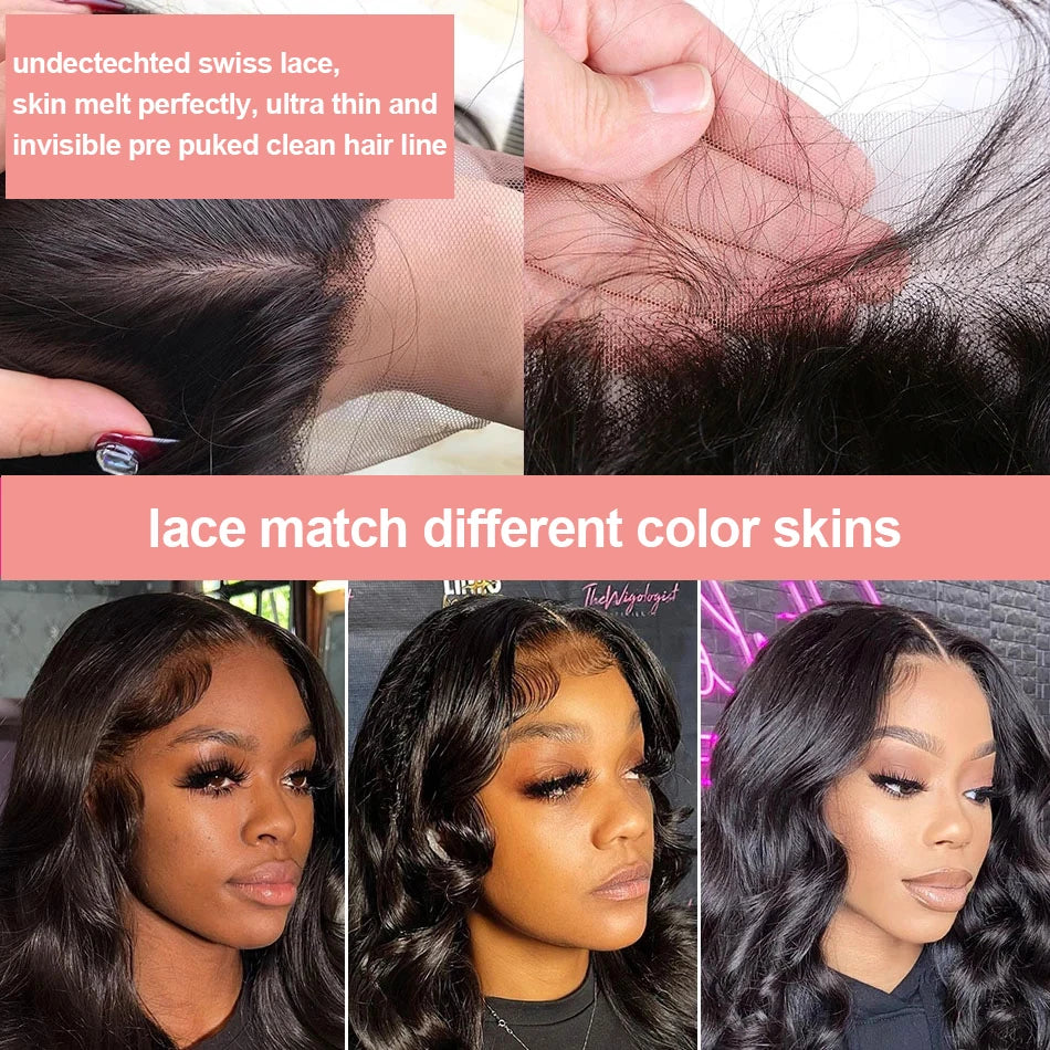 30 40 Inch Body Wave Lace Front Wig 13x4 13x6 Lace Frontal Human Hair Wigs Brazilian Water Wave Hd Lace Frontal Wigs For Women